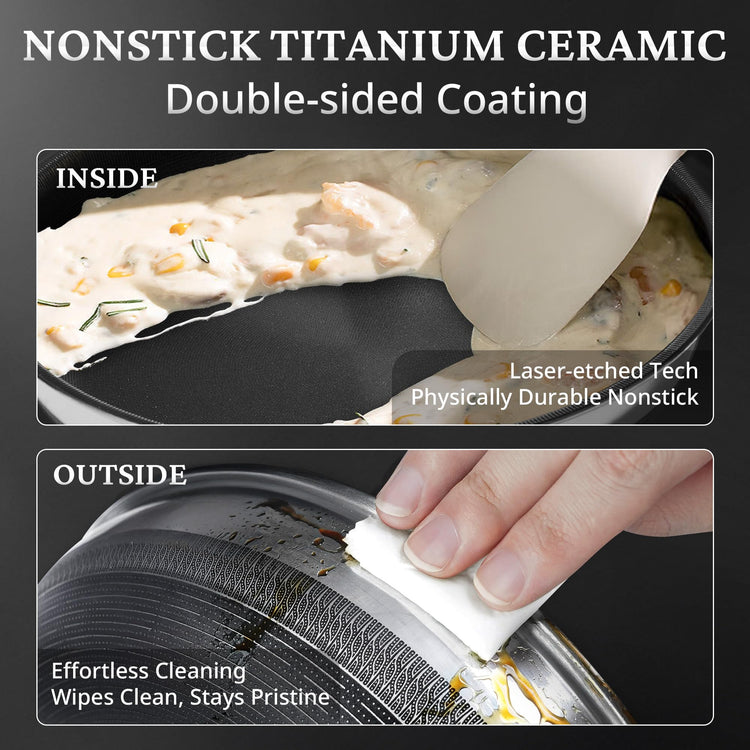 12" Titanium Ceramic Nonstick Frying Pan