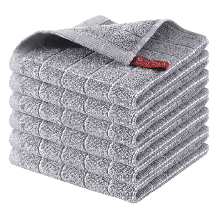 100% Cotton Terry Kitchen Dish Cloths (6 Count)
