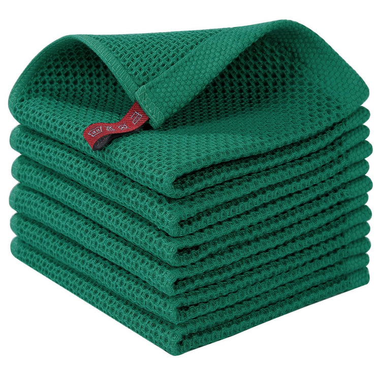 100% Cotton Waffle Weave Kitchen Dish Cloths 6 (6 Count)