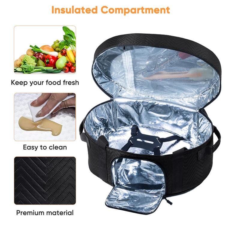 Insulated Slow Cooker Carrying Bag for 6