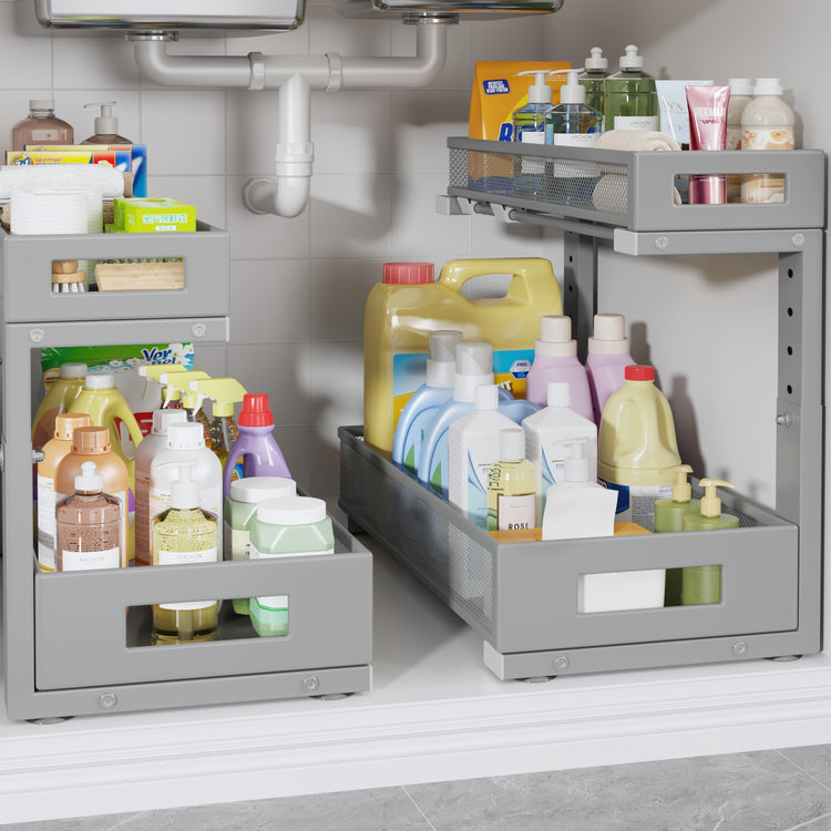 2 Pack 17IN Depth Under Sink Storage Organizer (2 Count)