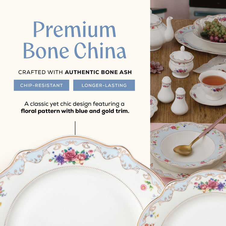 Romantic Bloom Bone China Dinnerware Set