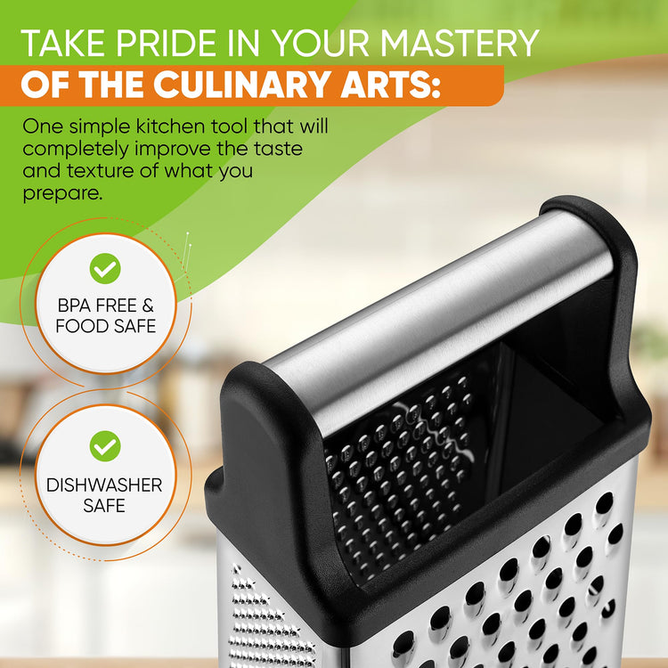 Stainless Steel XL Cheese Grater for Kitchen