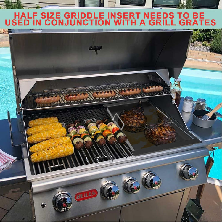 Half Size Griddle Insert for Bull Grill 4 Burner Angus 41628 47628 41629