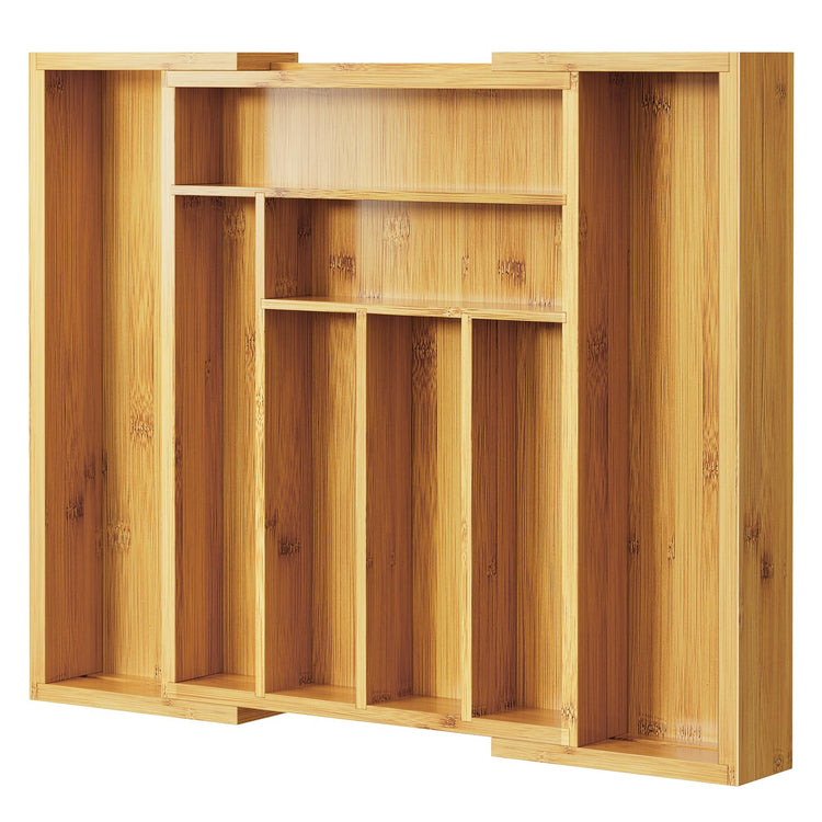 Bamboo Expandable Silverware Drawer Organizer