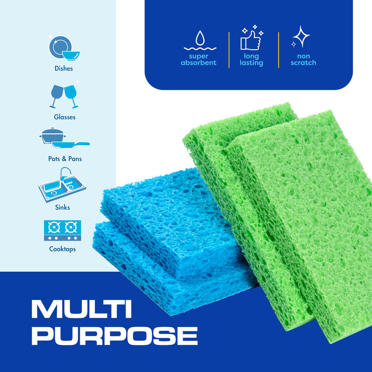 48 Count Sponges Kitchen for Dishes Cleaning