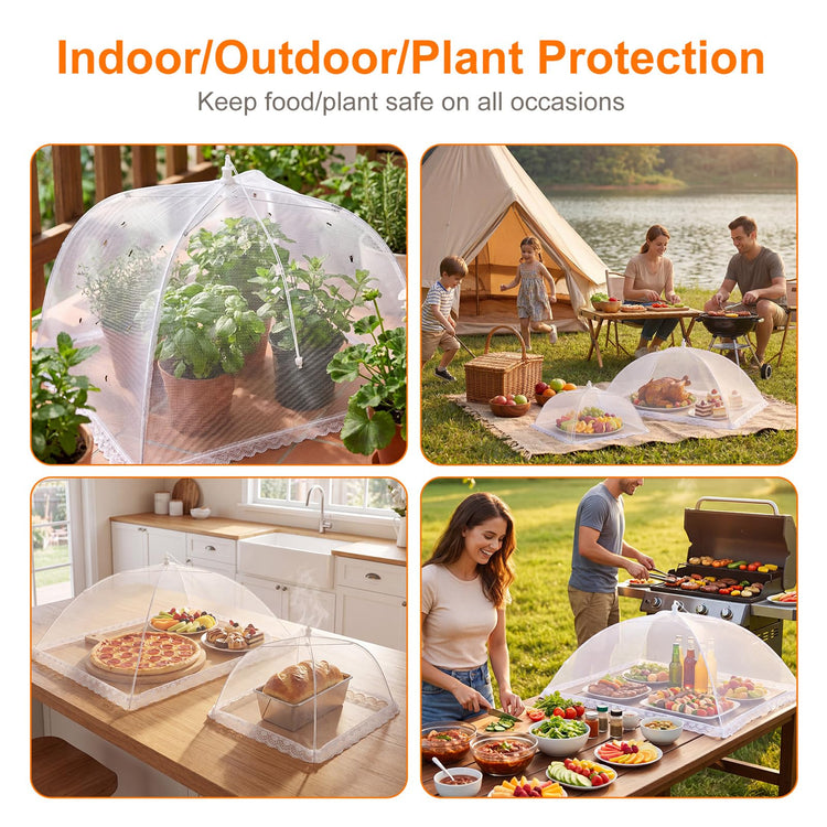 8 Pack 2 Size Mesh Food Covers for Outside