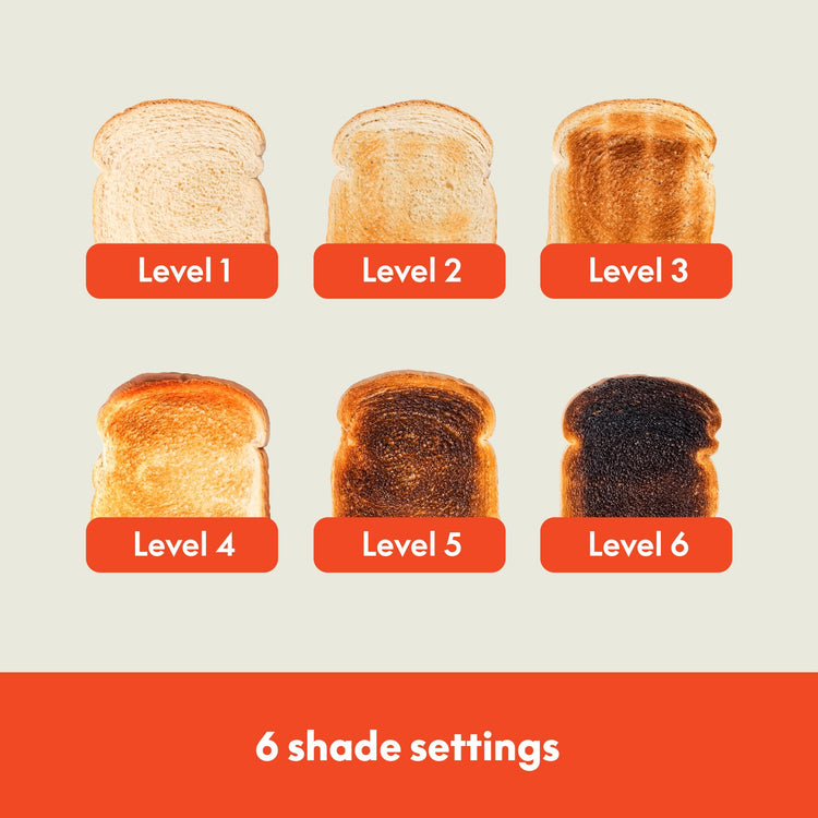 2 Slice Toaster with Extra Wide Slots and 6
