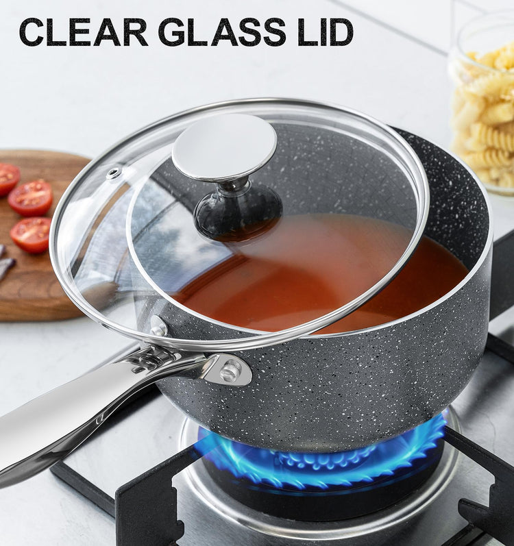Sauce Pans with Lids (3 Count)