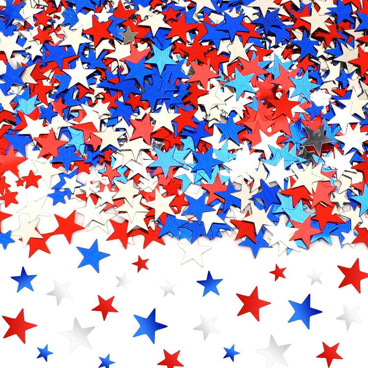 4th of July Confetti Red White and Blue Table Decorations