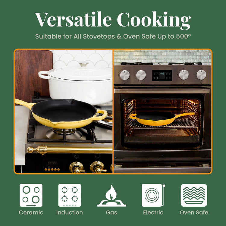 Enameled Cast Iron Skillet