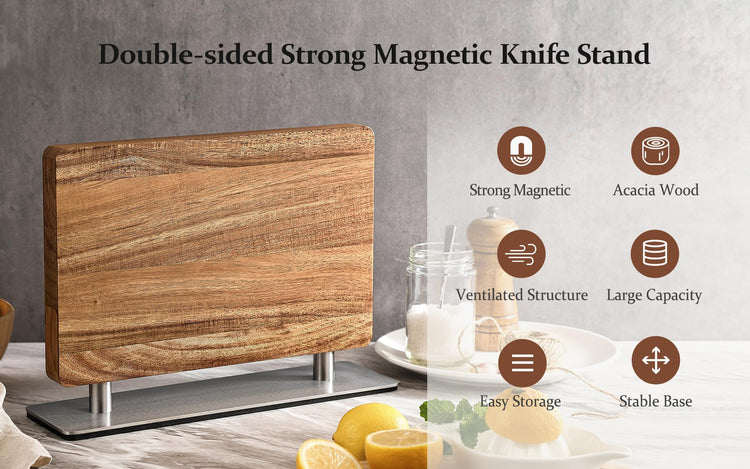 Strong Double Sided Magnetic Knife Block Without Knives