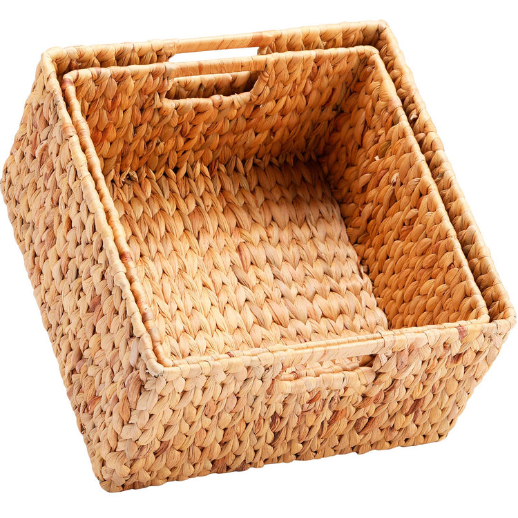 Water Hyacinth Storage Baskets for Organizing (2 Count)