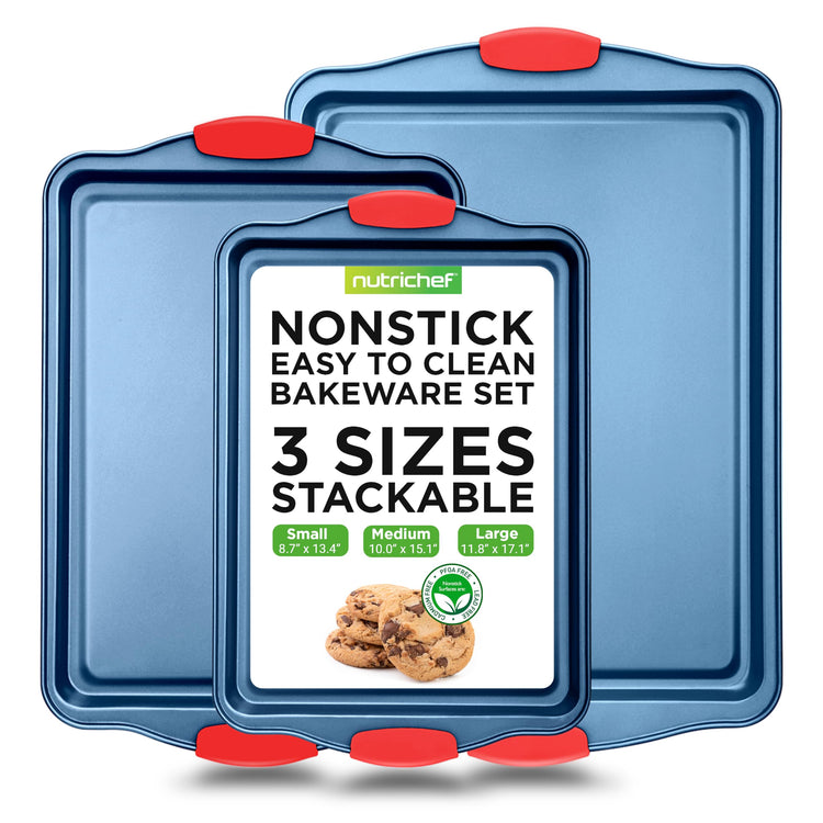 3 Piece Nonstick Cookie Sheets for Baking