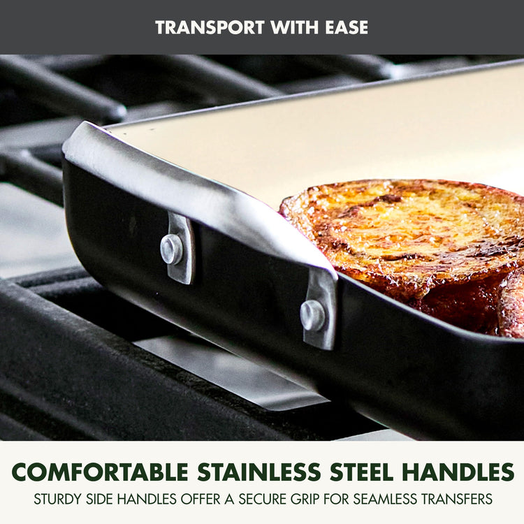 18" x 11" Double Burner Griddle Pan