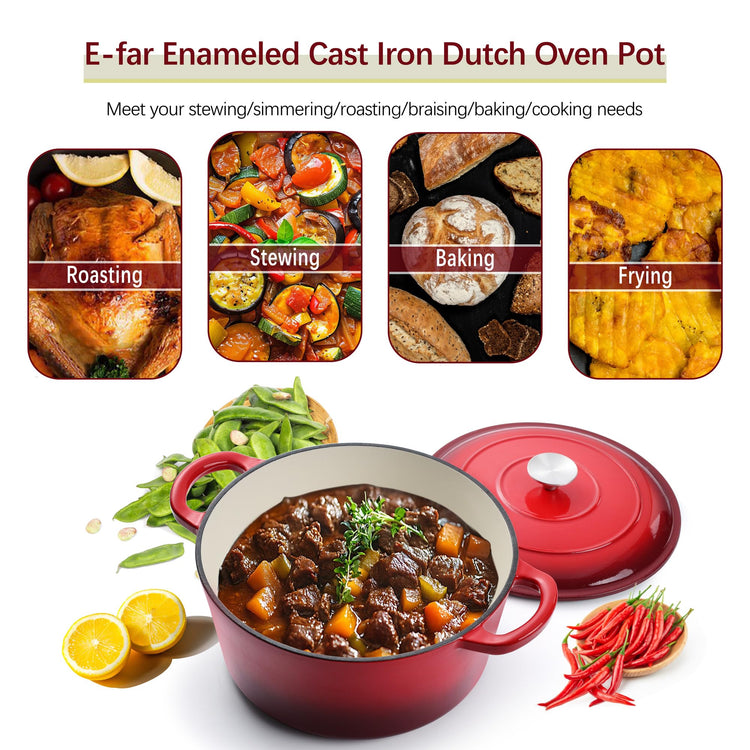7QT Enameled Dutch Oven