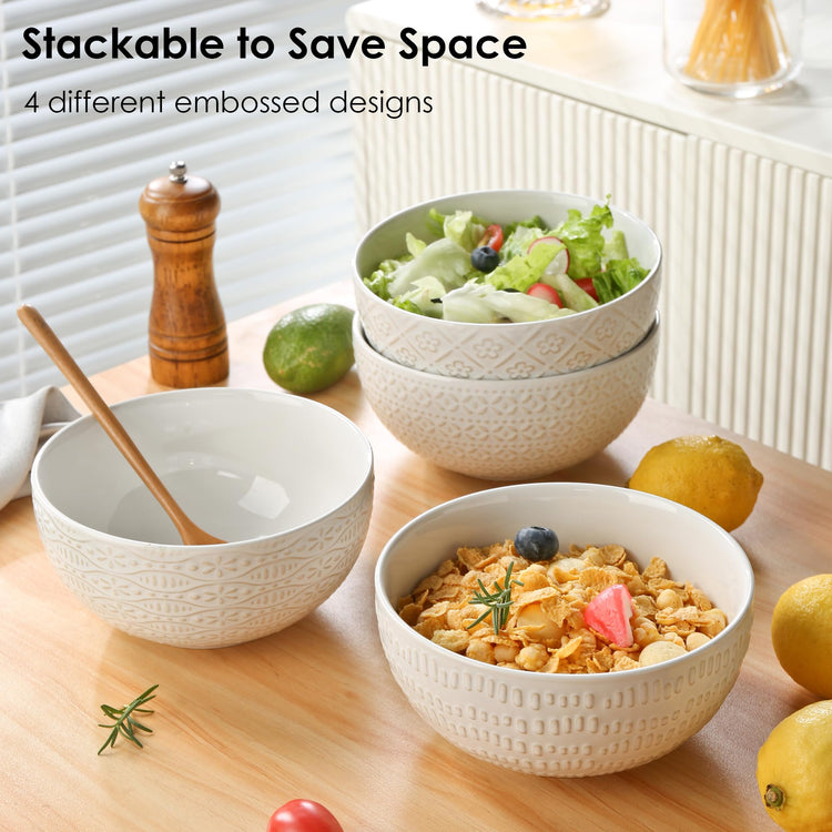 40 OZ Large Cereal Bowls Set of 4