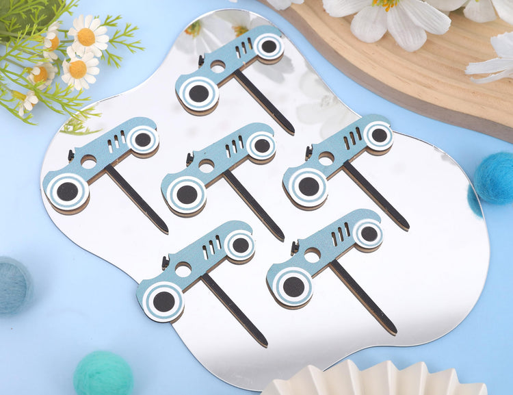 Wooden Race Car Cupcake Topper