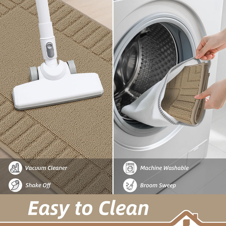 Kitchen Rugs Non Slip Washable 2PCS