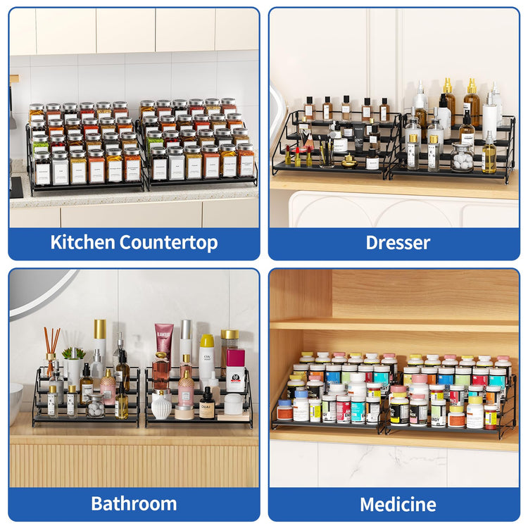 4 Tier Spice Rack Organizer (2 Count)