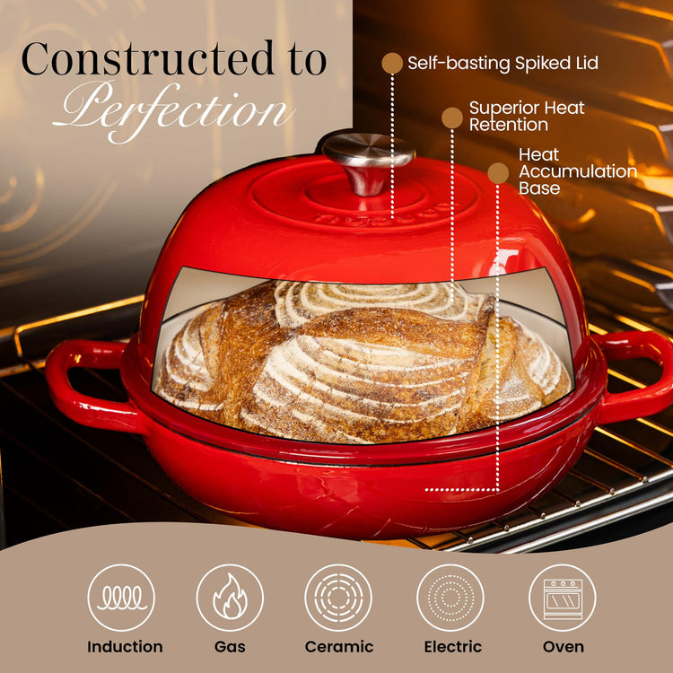 Enamelled Cast Iron Dutch Oven Pot