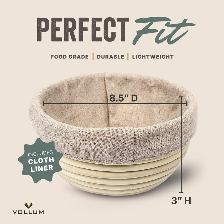 Banneton Bread Proofing Basket with Liner