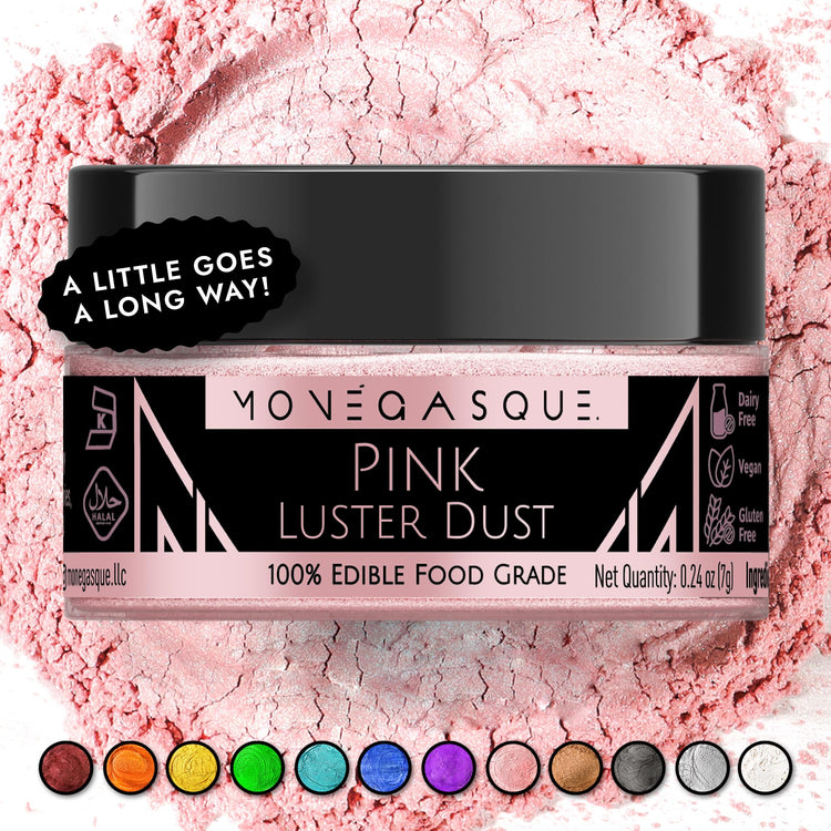 Pink Edible Glitter for Drinks & Cakes