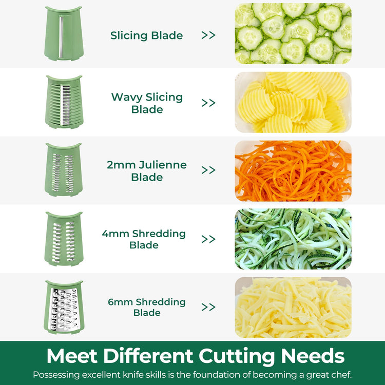 Rotary Cheese Grater 5 Blades