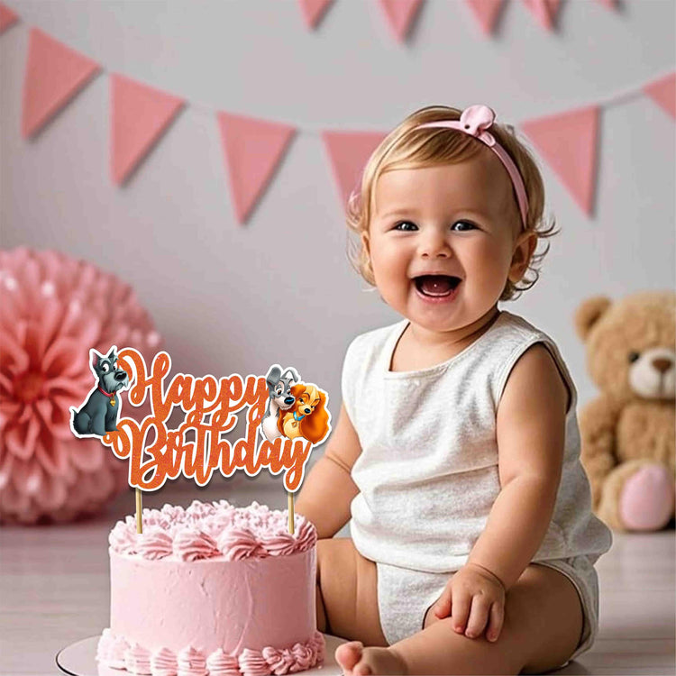 Lady and the Trmp Happy Birthday Cake Topper