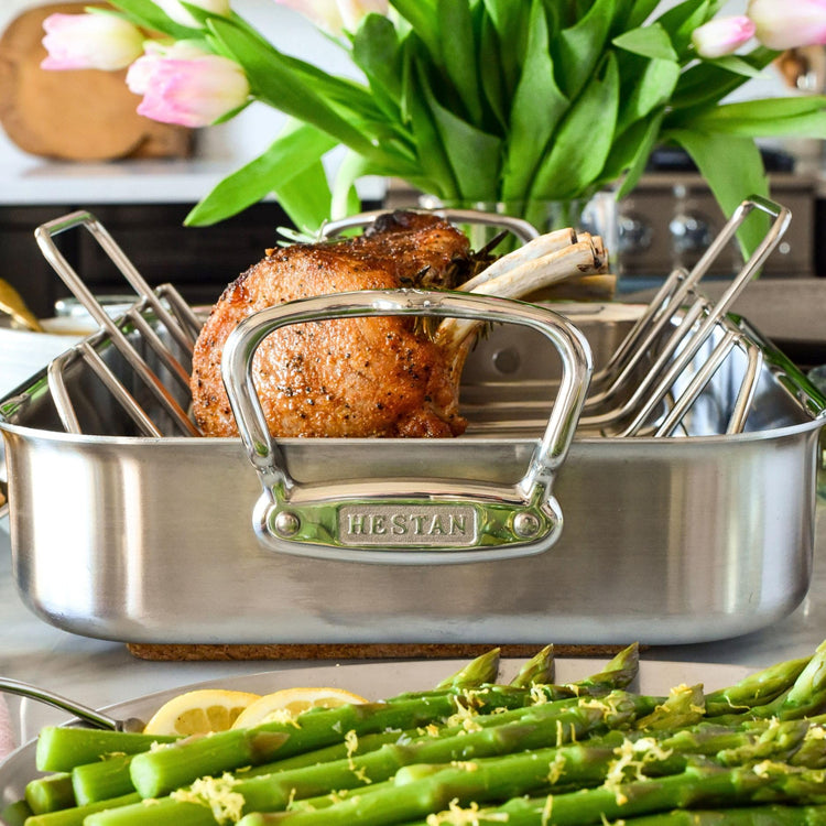 Provisions 14.5" Classic Clad Roaster with Stainless Steel Rack