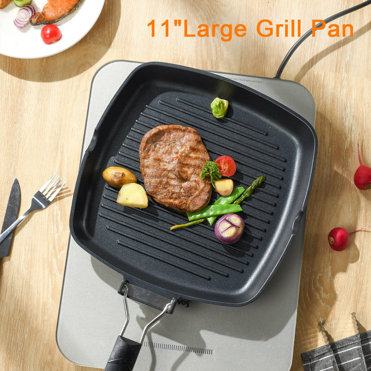 Grill Pan with Folding Handle