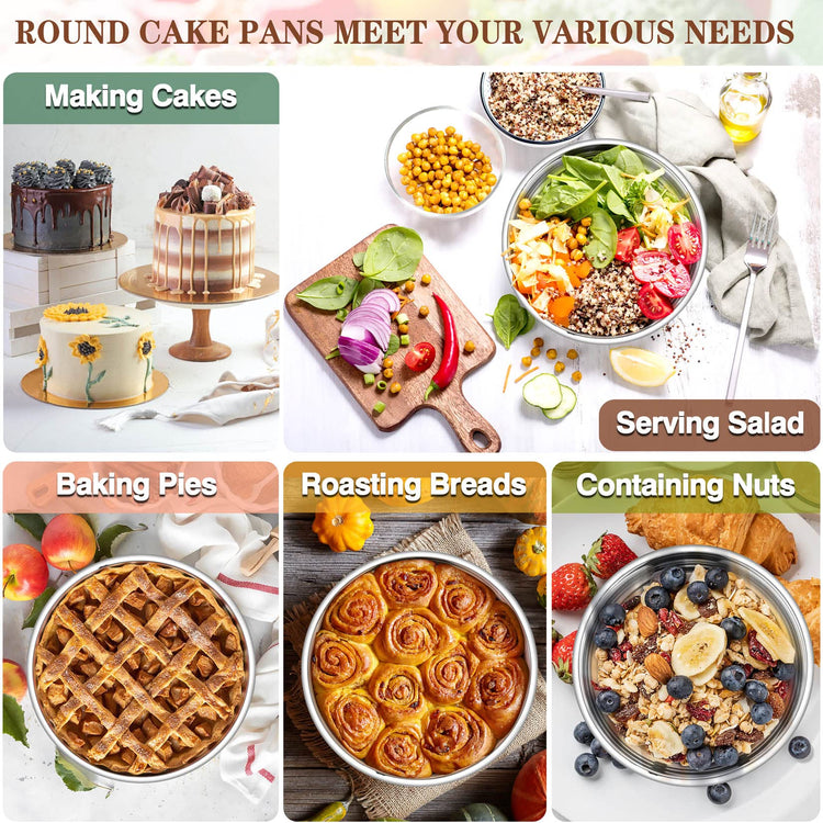 6 Inch Round Cake Pan Set of 3 (3 Count)