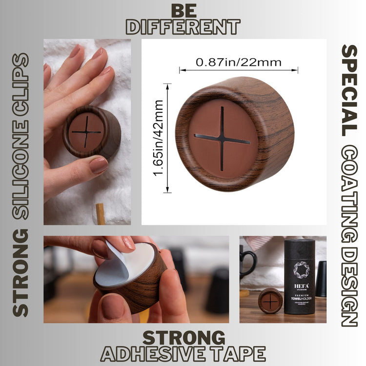 Towel Holder & Hooks (4 Count)