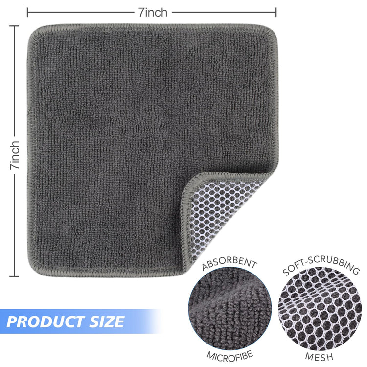 Dish Cloths for Washing Dishes with Scrub Side (9 Count)