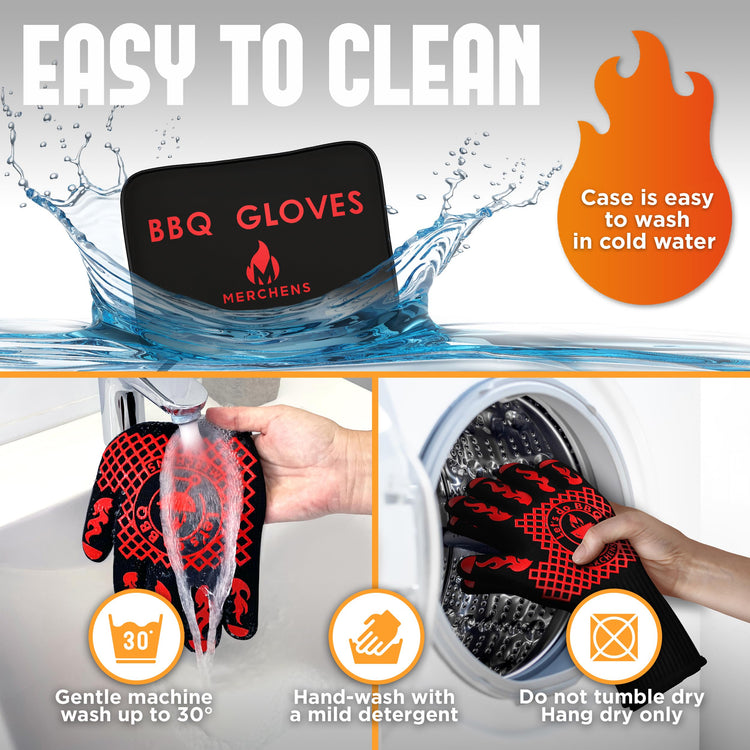 BBQ Grill & Oven Gloves 1472°F Heat Resistant (16.16 Ounce)