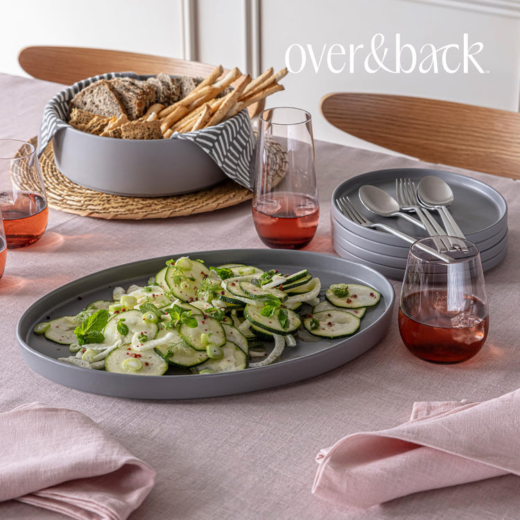 Over&Back Stackable Stoneware Serving Platter
