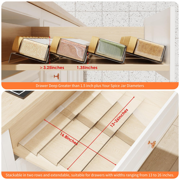 Spice Drawer Organizer (8 Count)