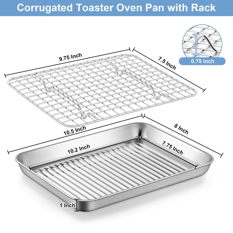 Toaster Oven Pan with Rack (20 Count)