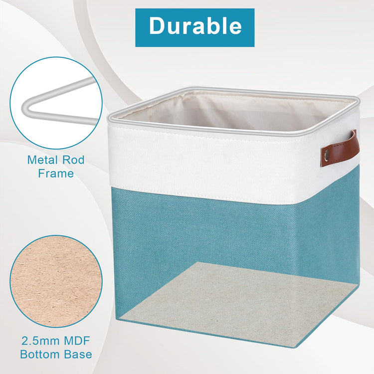 Collapsible Fabric Storage Cubes 11x11 Cube Storage Bins (4 Count)