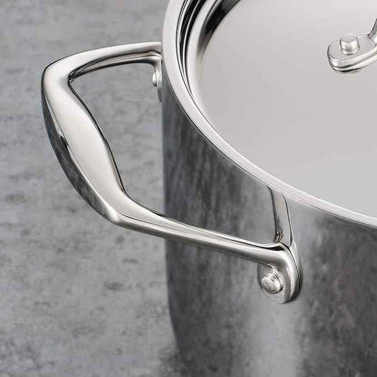 Tramontina Signature Tri-Ply Clad Stainless Steel 10-Piece Cookware Set with Lids, Pots and Pans Kitchen Set, Induction-Ready, Dishwasher-Safe, NSF-Certified, Made in Brazil