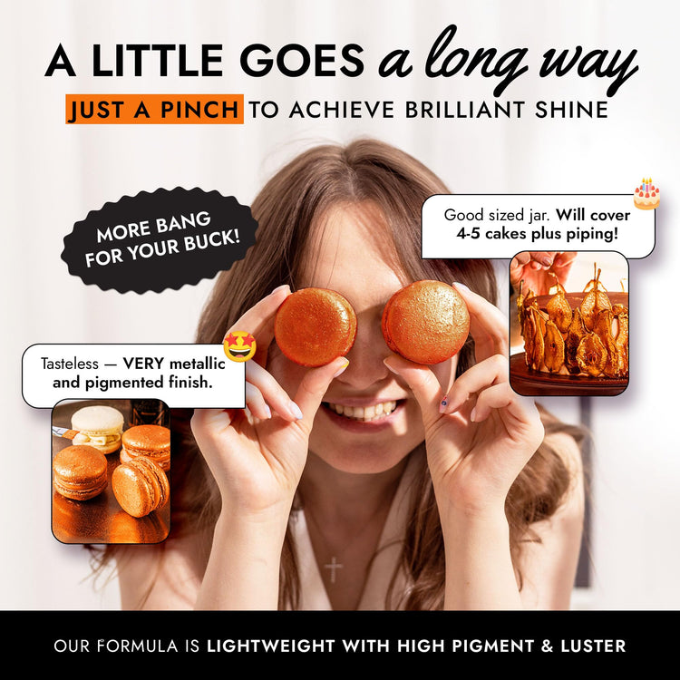 Orange Edible Glitter for Drinks & Cakes