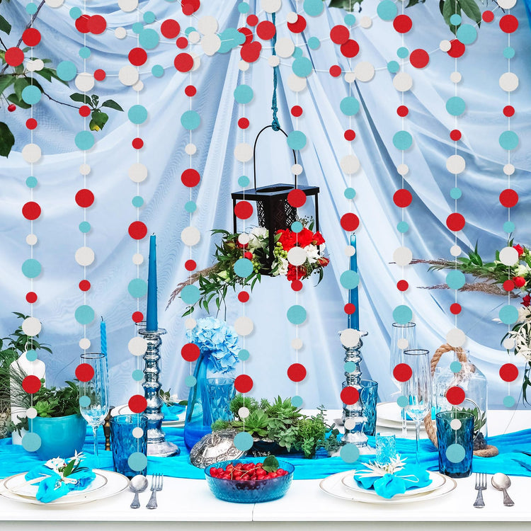 10 Pieces Circle Garland Party Paper Dot Banners (10 Count)