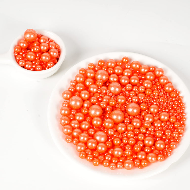 Orange Pearl Sugar Sprinkles (4.58 Ounce)