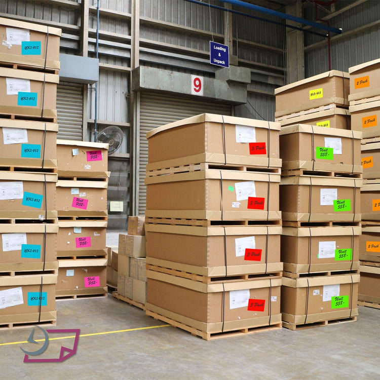 NextDayLabels 500 Rectangle Stickers (3" x 5") - Color Coding Labels Roll - Moving Labels for Boxes, Colored Inventory Stickers for Packing, Organizing, and Storage (Fluorescent Red)