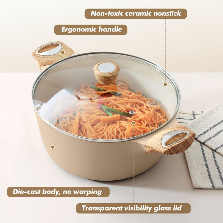 Ceramic Nonstick Stock Pot with Lid