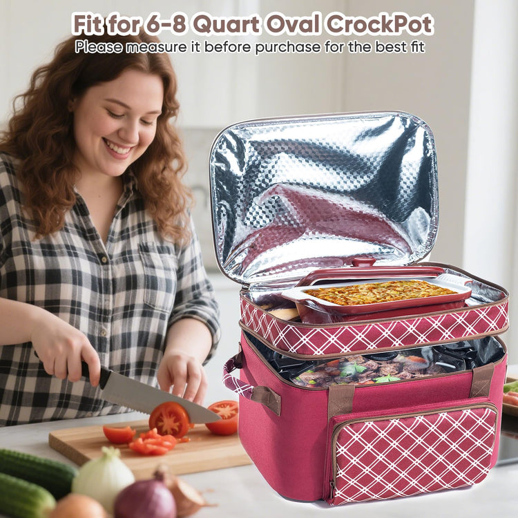 Double Layer Slow Cooker Carrier Bag