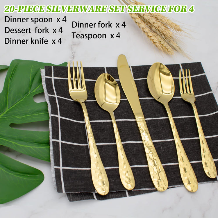 20 Piece Silverware Set for 4