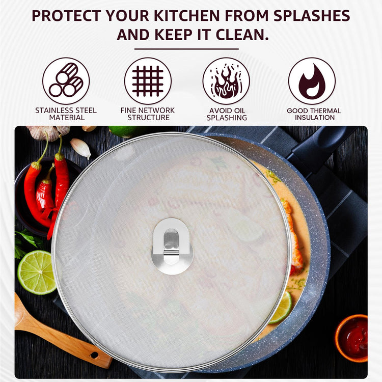 3PCS Stainless Steel Splatter Guard (3 Count)