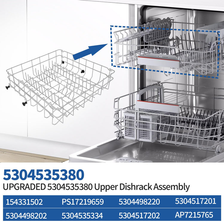 5304535380 Replacement Upper Dishwasher Rack for Frigidaire Kenmore Crosley