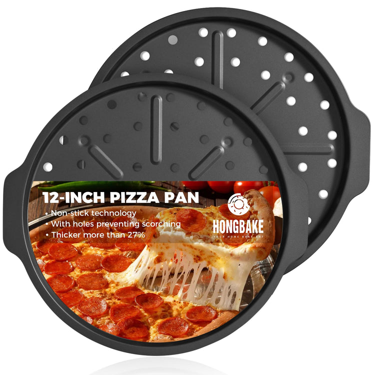 2 Pack Pizza Pan with Holes 12 Inch (2 Count)